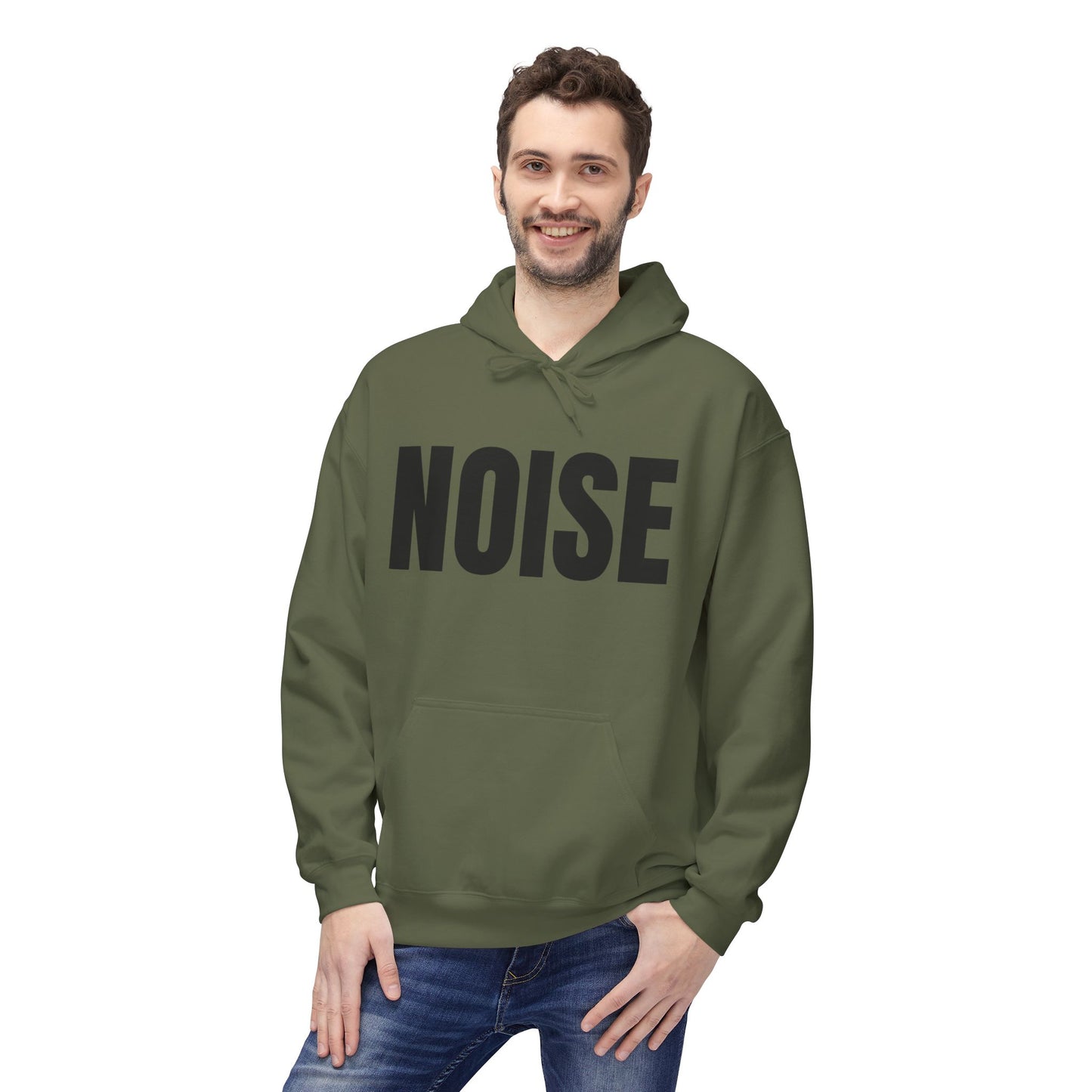 Noise Hoodie (small font) - Unisex Midweight Fleece Softstyle