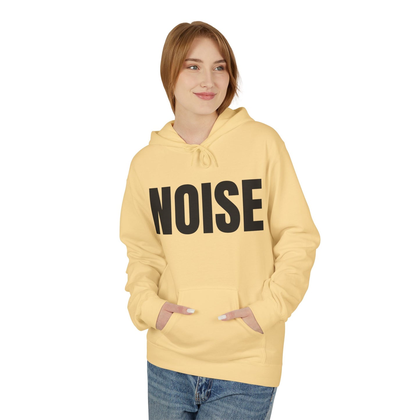 Noise Hoodie (small font) - Unisex Midweight Fleece Softstyle