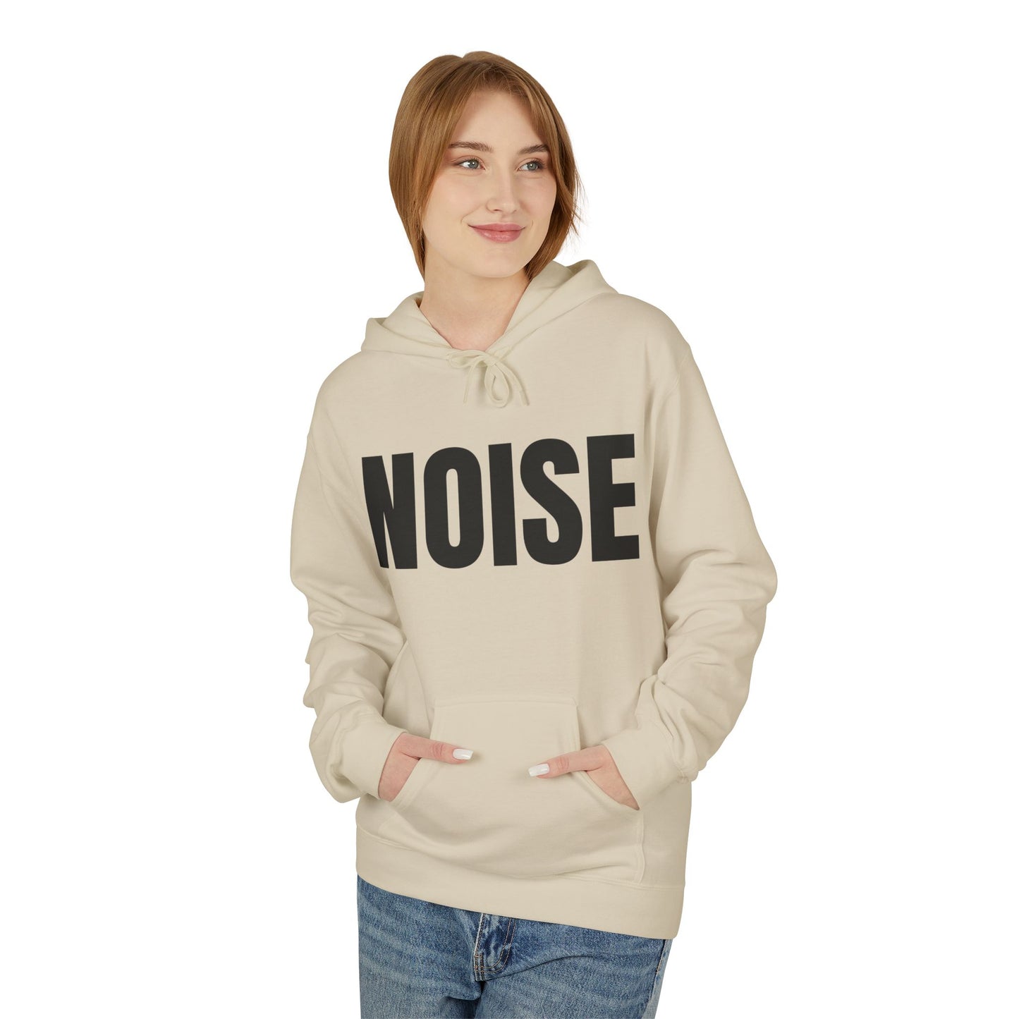 Noise Hoodie (small font) - Unisex Midweight Fleece Softstyle