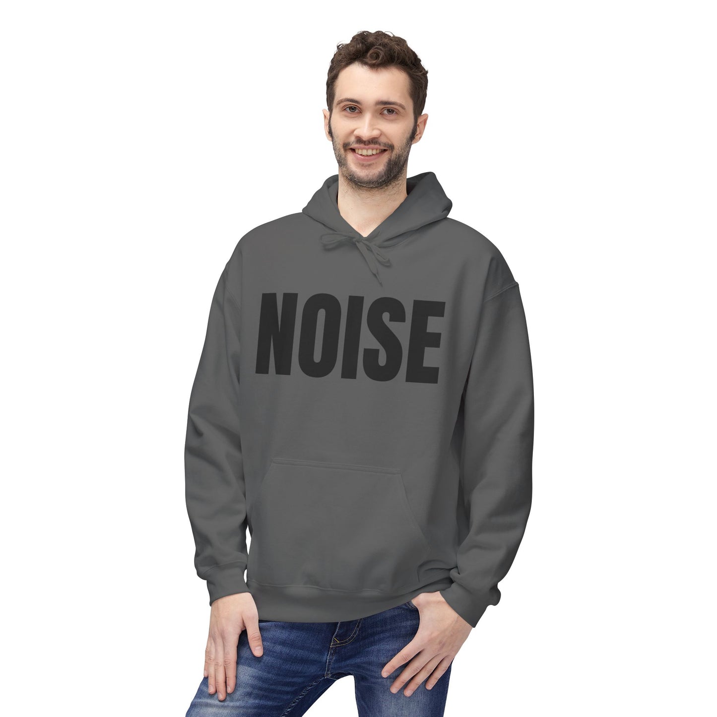 Noise Hoodie (small font) - Unisex Midweight Fleece Softstyle