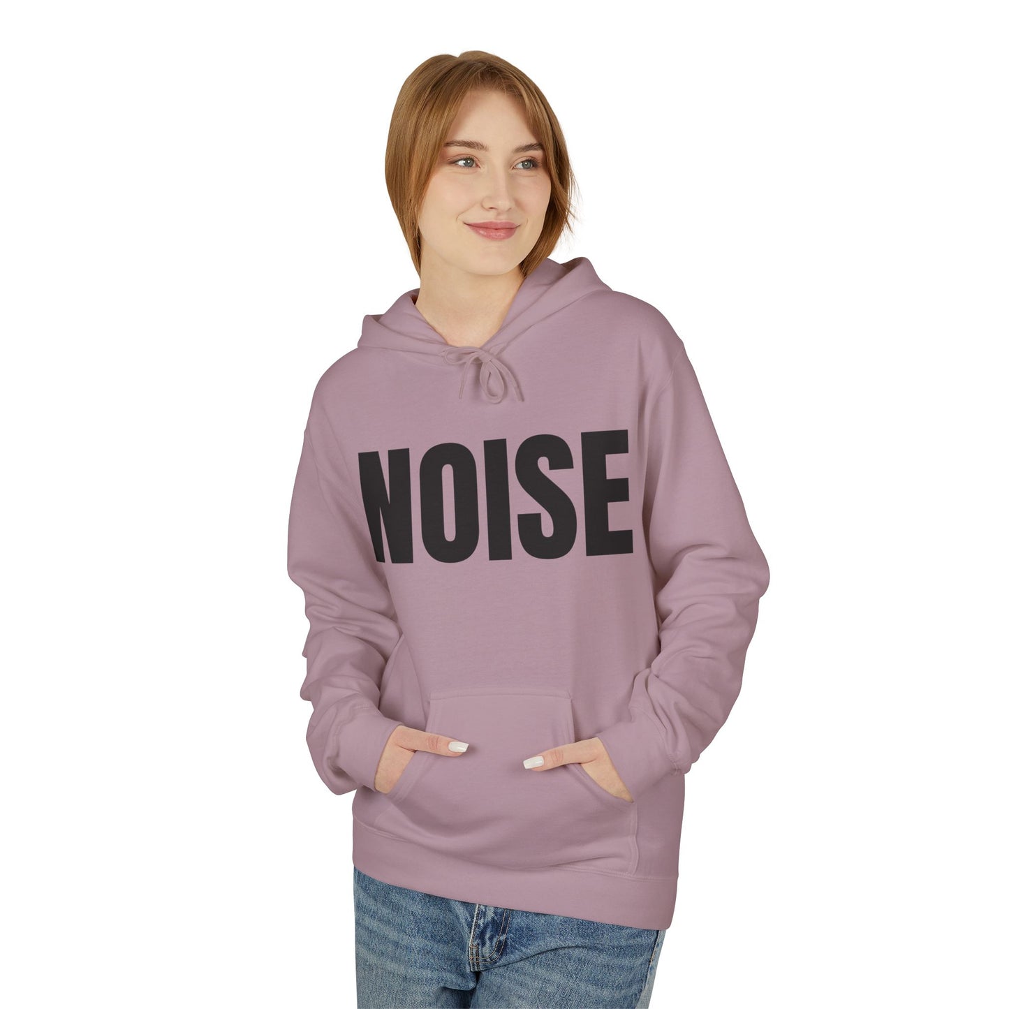Noise Hoodie (small font) - Unisex Midweight Fleece Softstyle