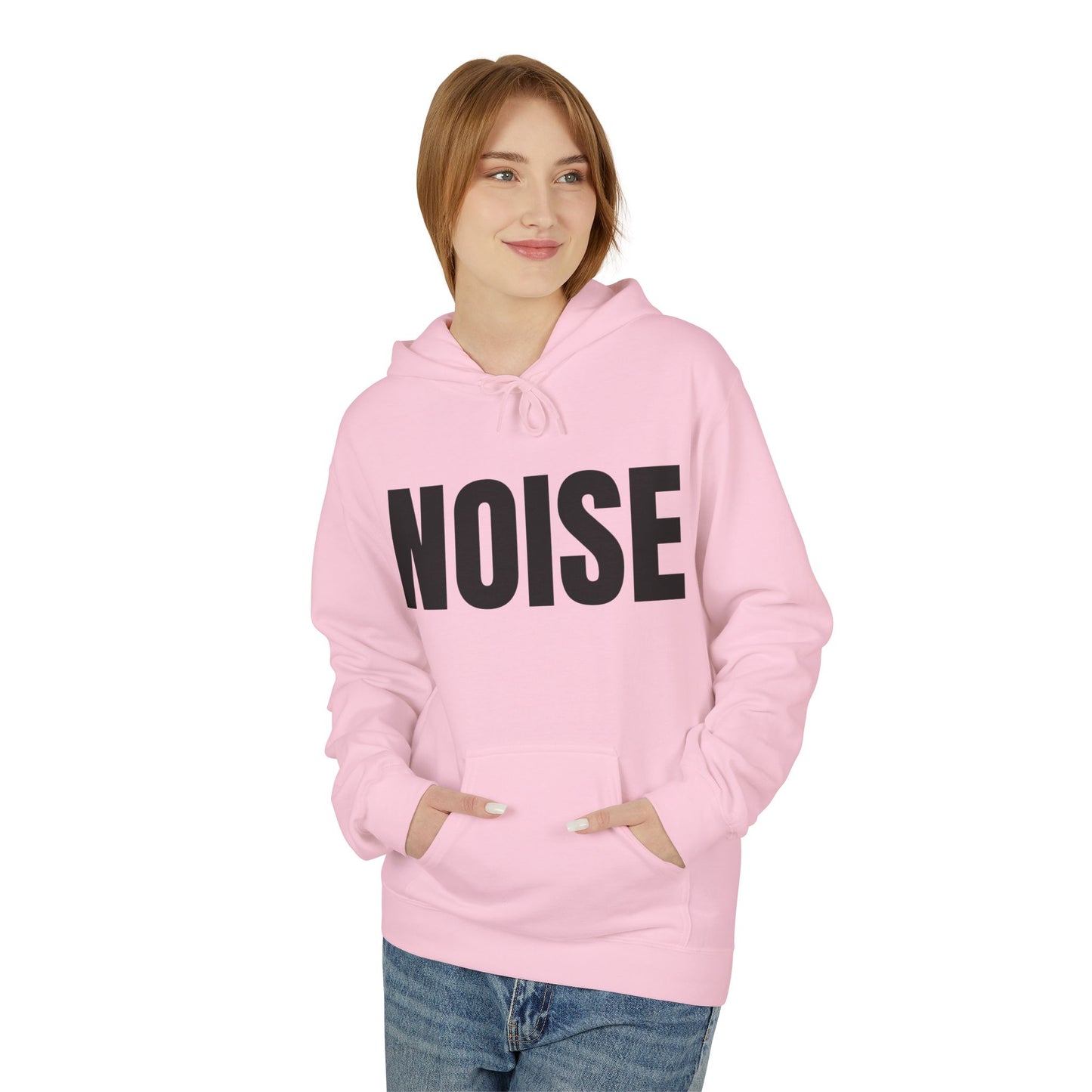 Noise Hoodie (small font) - Unisex Midweight Fleece Softstyle