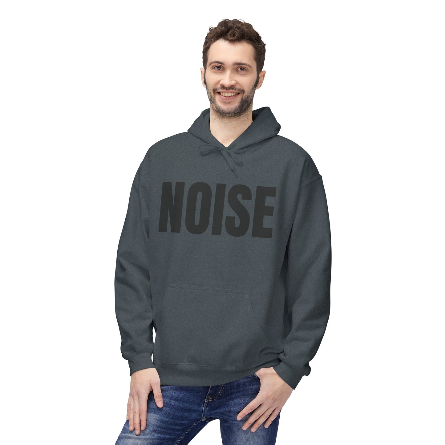 Noise Hoodie (small font) - Unisex Midweight Fleece Softstyle