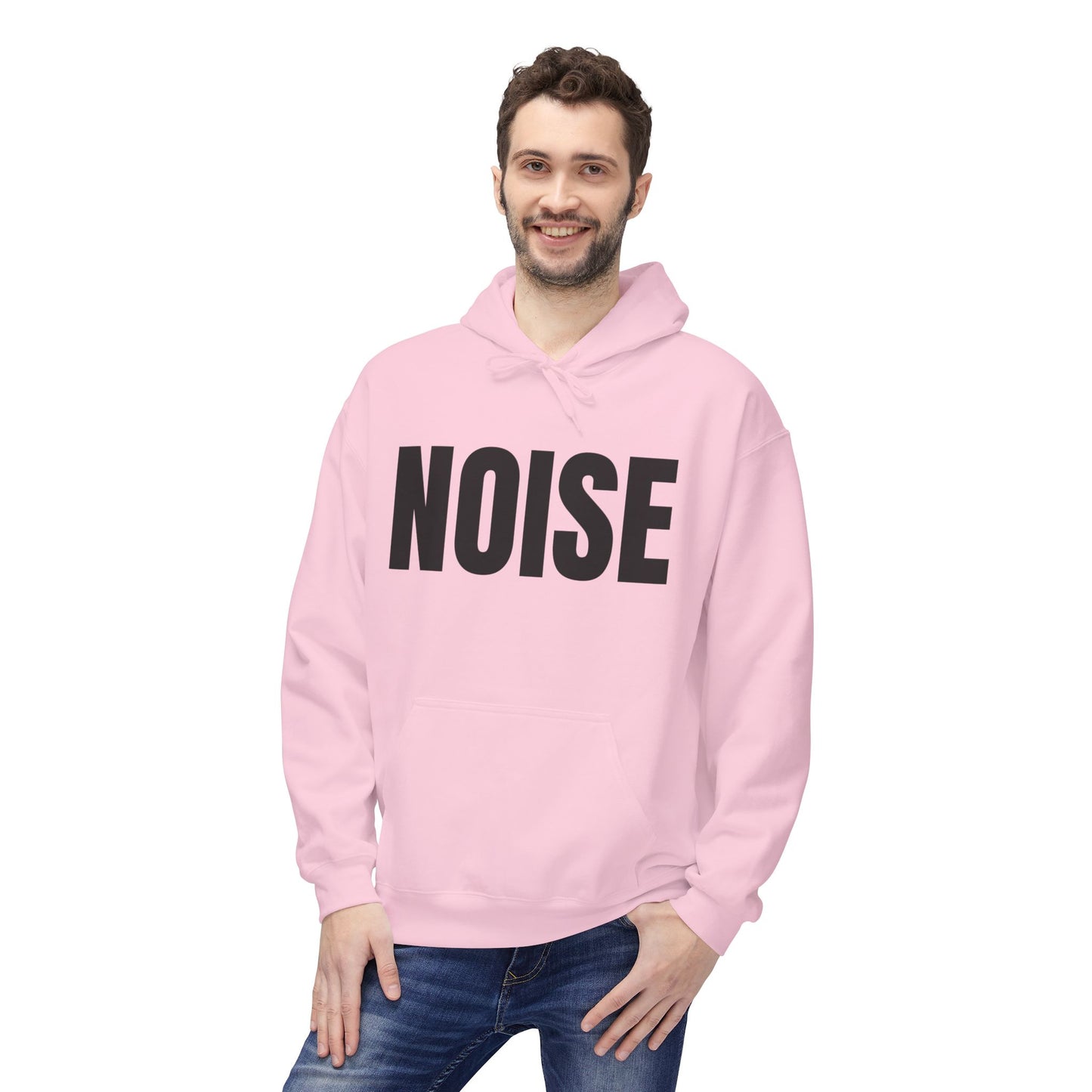 Noise Hoodie (small font) - Unisex Midweight Fleece Softstyle
