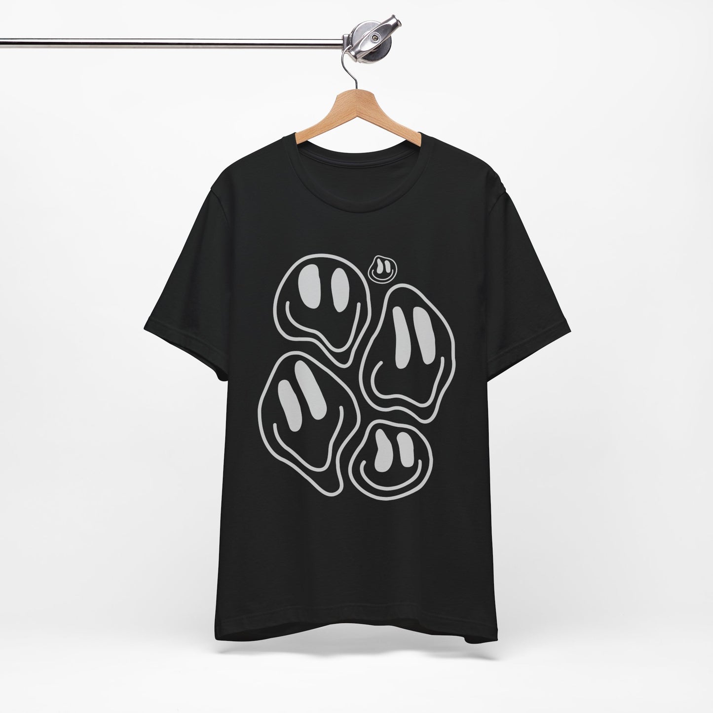 Retro Ghost Print Unisex Jersey Tee - Fun & Stylish Casual Wear