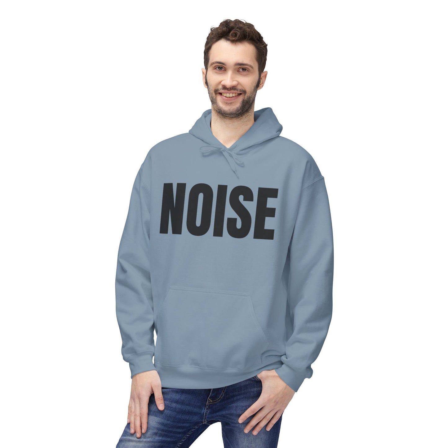 Noise Hoodie (small font) - Unisex Midweight Fleece Softstyle