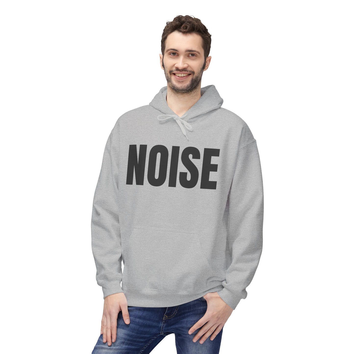 Noise Hoodie (small font) - Unisex Midweight Fleece Softstyle