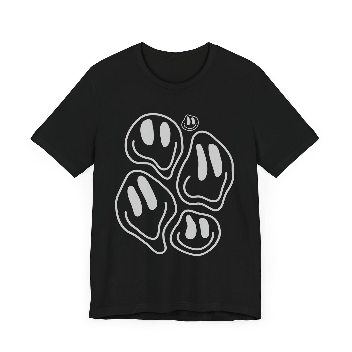 Retro Ghost Print Unisex Jersey Tee - Fun & Stylish Casual Wear