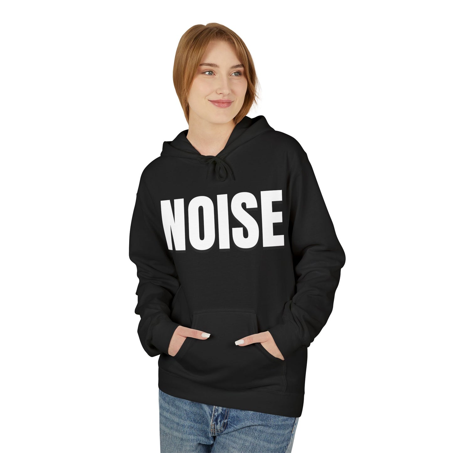 Noise Hoodie (small font) - Unisex Midweight Fleece Softstyle