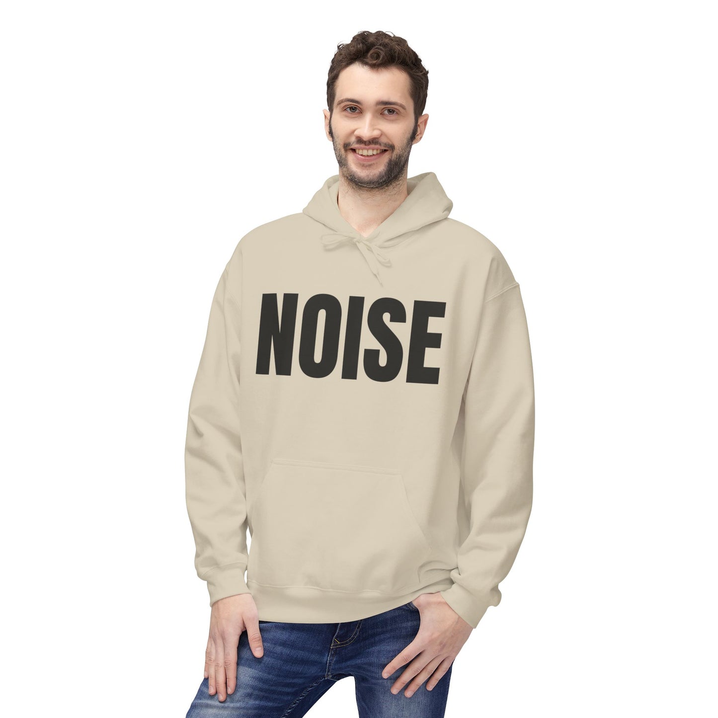 Noise Hoodie (small font) - Unisex Midweight Fleece Softstyle