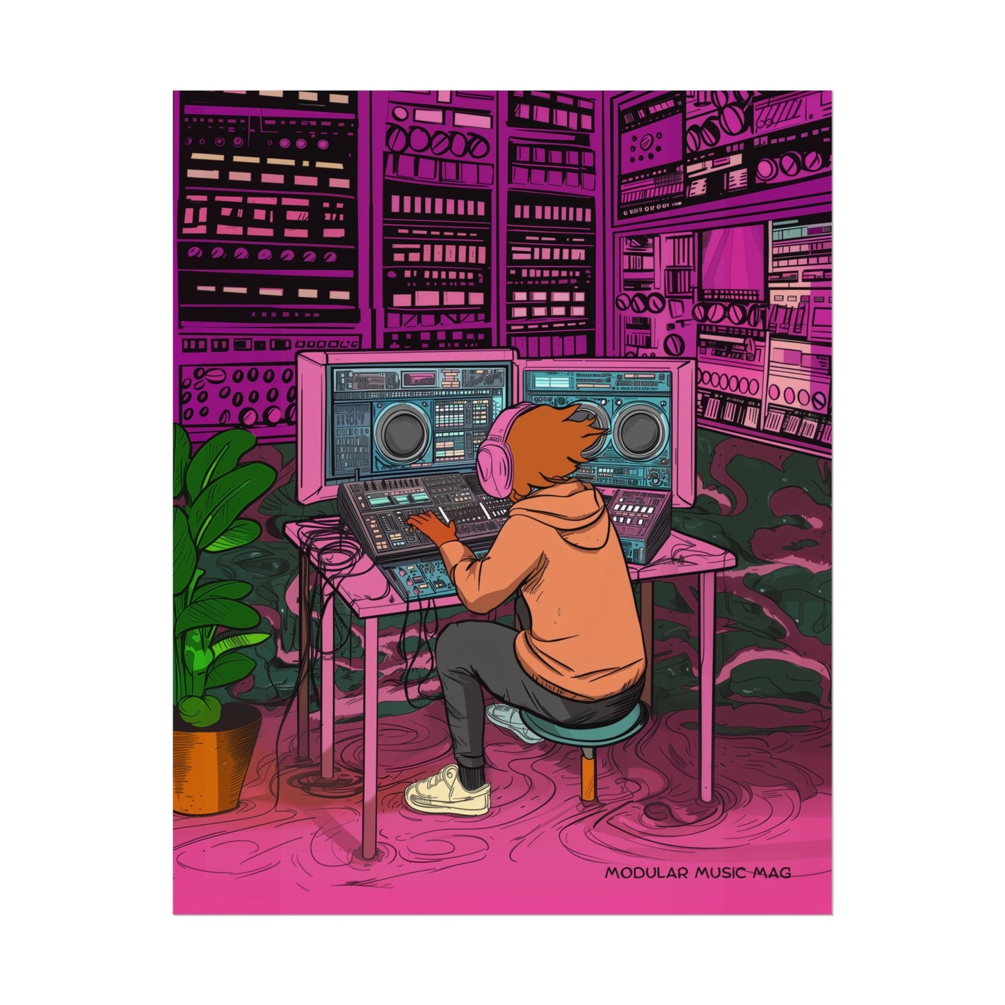 Vibrant Music Producer Rolled Poster - Stylish Wall Art for Music Lovers
